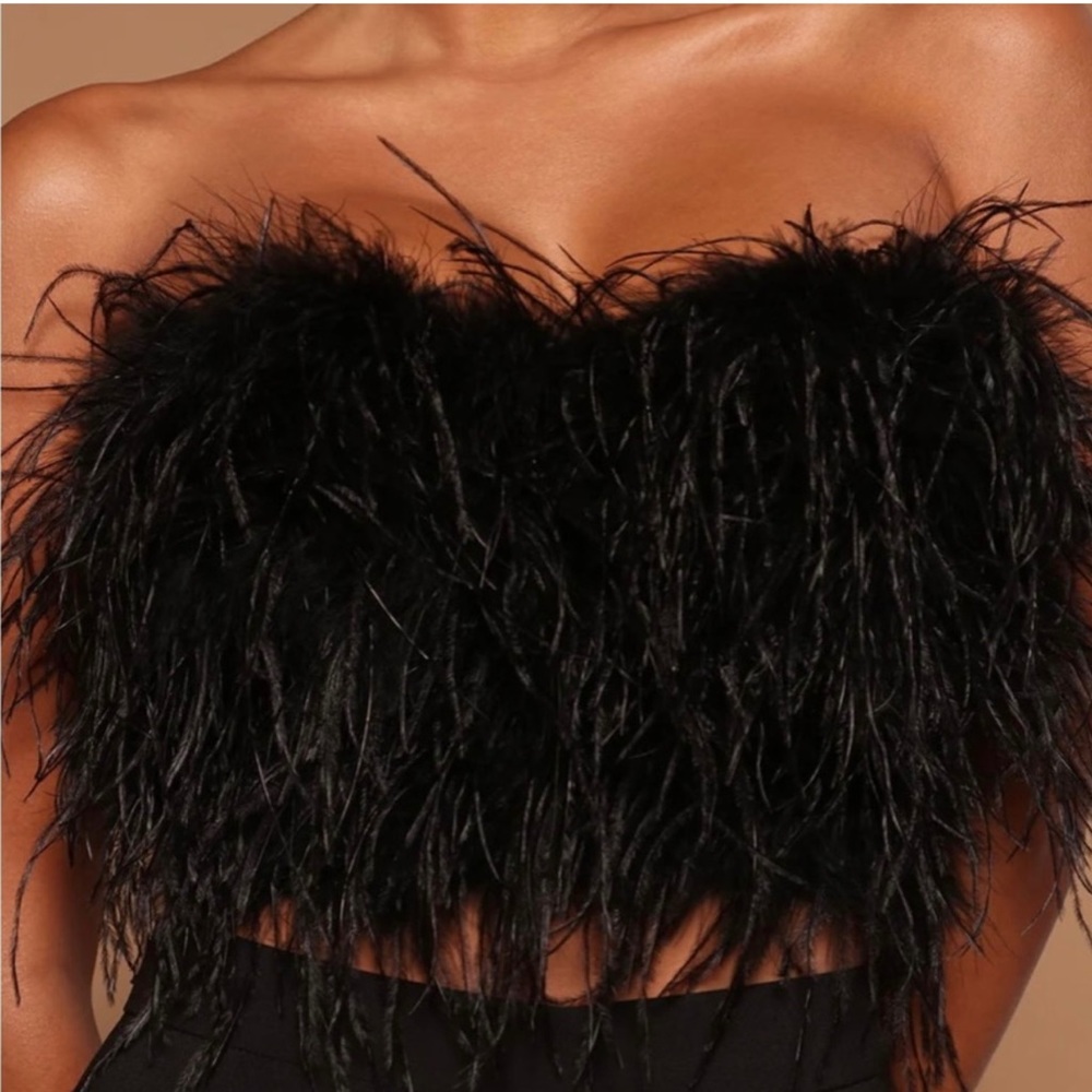 Black Feather Top | Fashion Nova